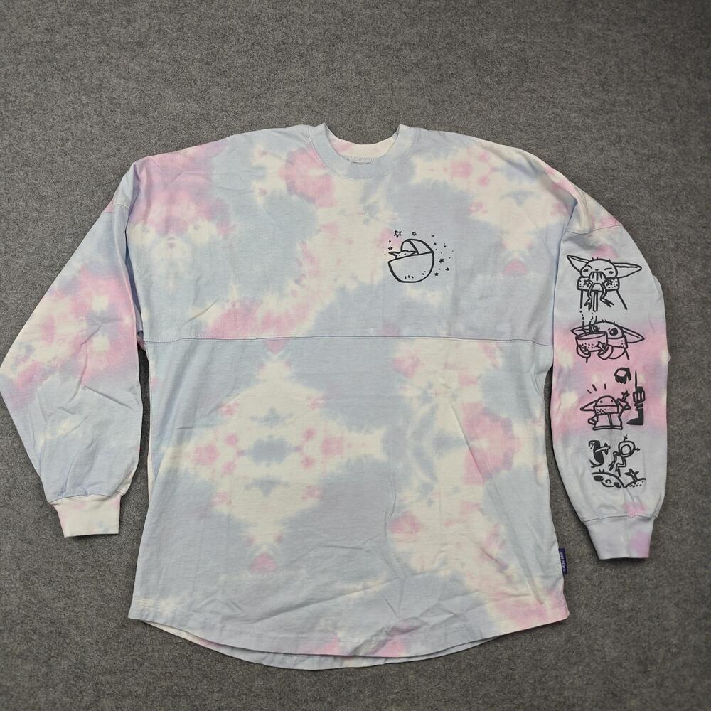 Disney Shirt Mens Medium Multicolor Grogu Graphic Long Sleeve Crewneck